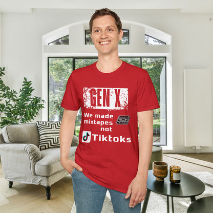 Gen X We Made Mixtapes Not Tiktoks Adult T-shirt