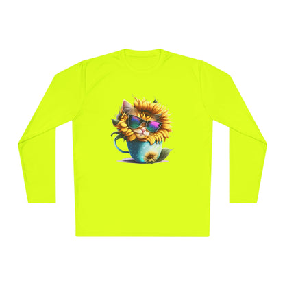Cool Sunflower Kitten 1 Adult Long Sleeve Tee