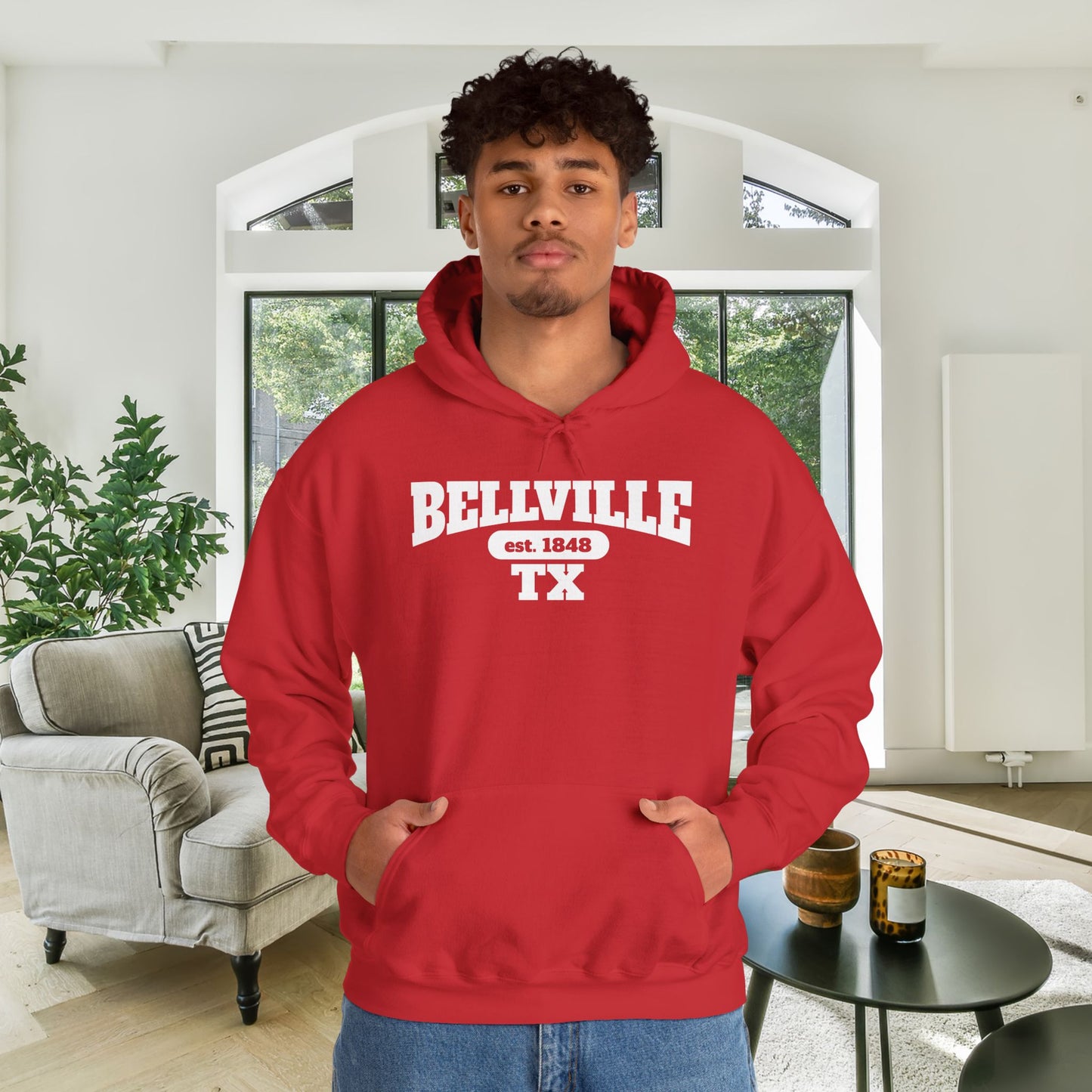 Bellville Texas Est. 1848 Adult Heavy Blend™ Hooded Sweatshirt