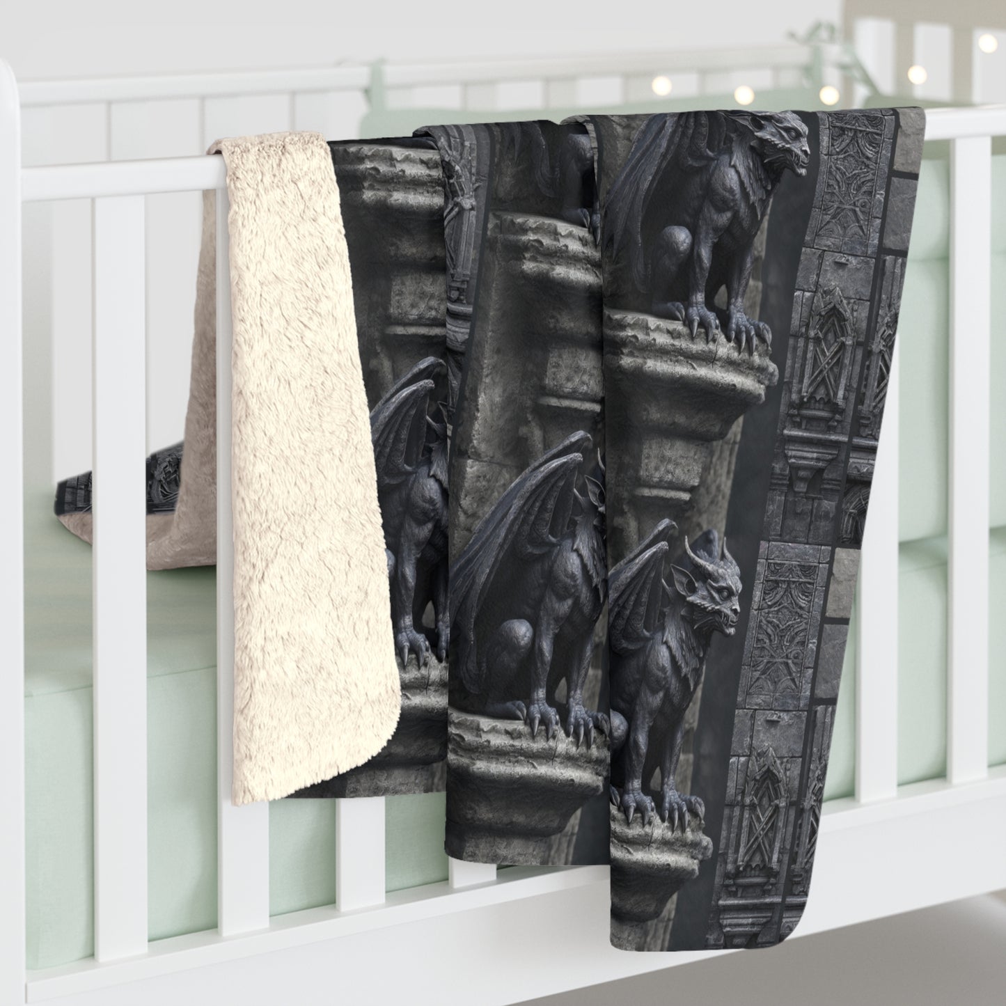 Gargoyle Vigil Fleece Blanket