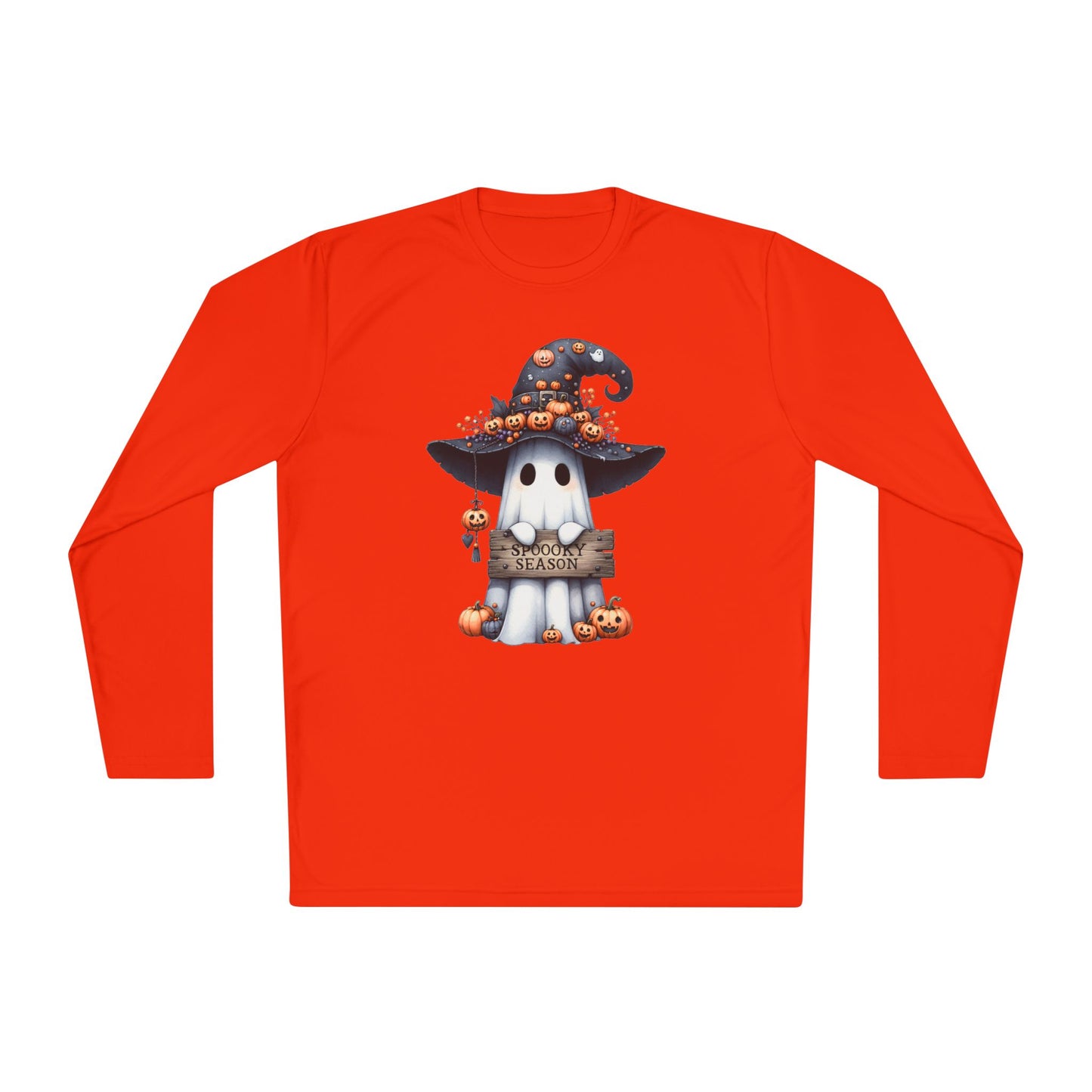 Spooky Season Cute Ghost Adult Long Sleeve Tee
