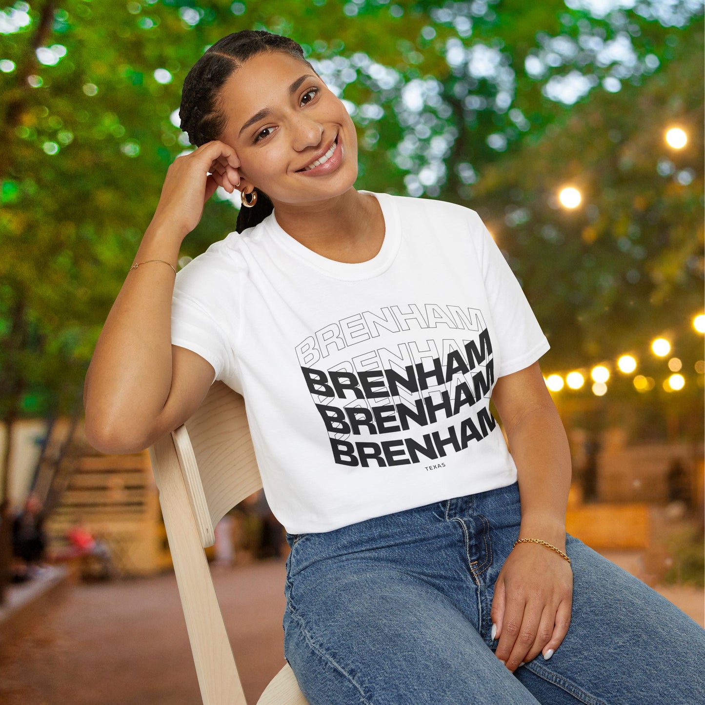 Brenham (Triple Arched) Texas Adult Unisex Tshirt