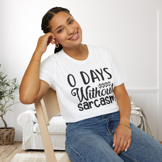 0 Days Without Sarcasm Adult T-shirt