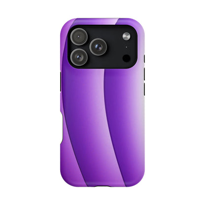 Purple Gradient Stripes MagSafe® Compatible Tough Case for iPhone