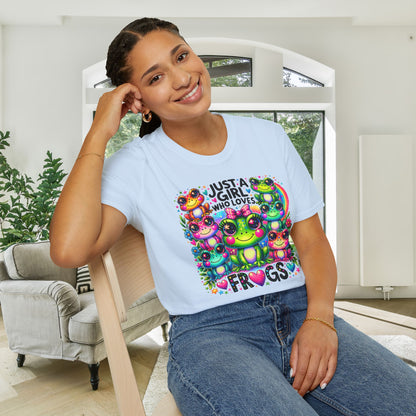 Just A Girl Who Loves Frogs Adult T-shirt
