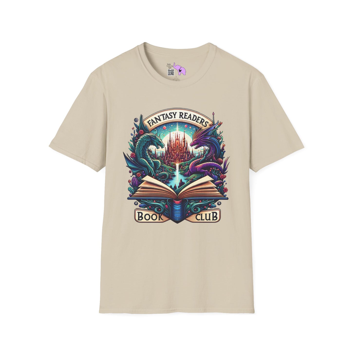 Fantasy Readers Book Club (Dragons) Adult T-shirt