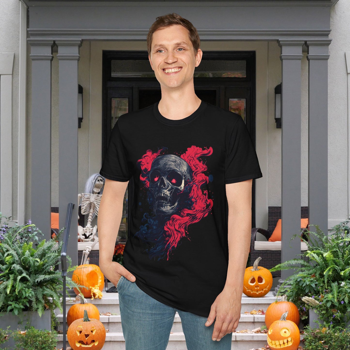 Creepy Skull 2 Adult T-shirt