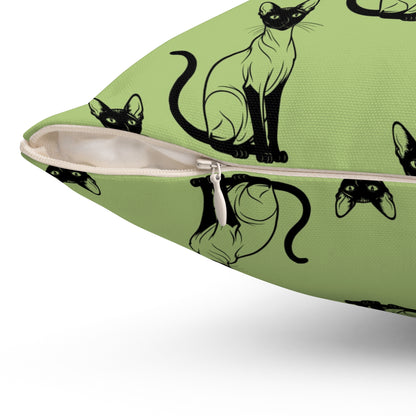 Siamese Charm – Sage Garden Throw Pillow