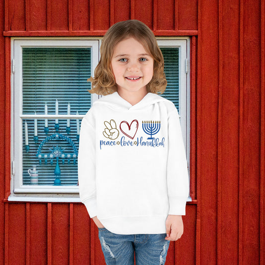 Peace Love Hanukkah Toddler Hoodie