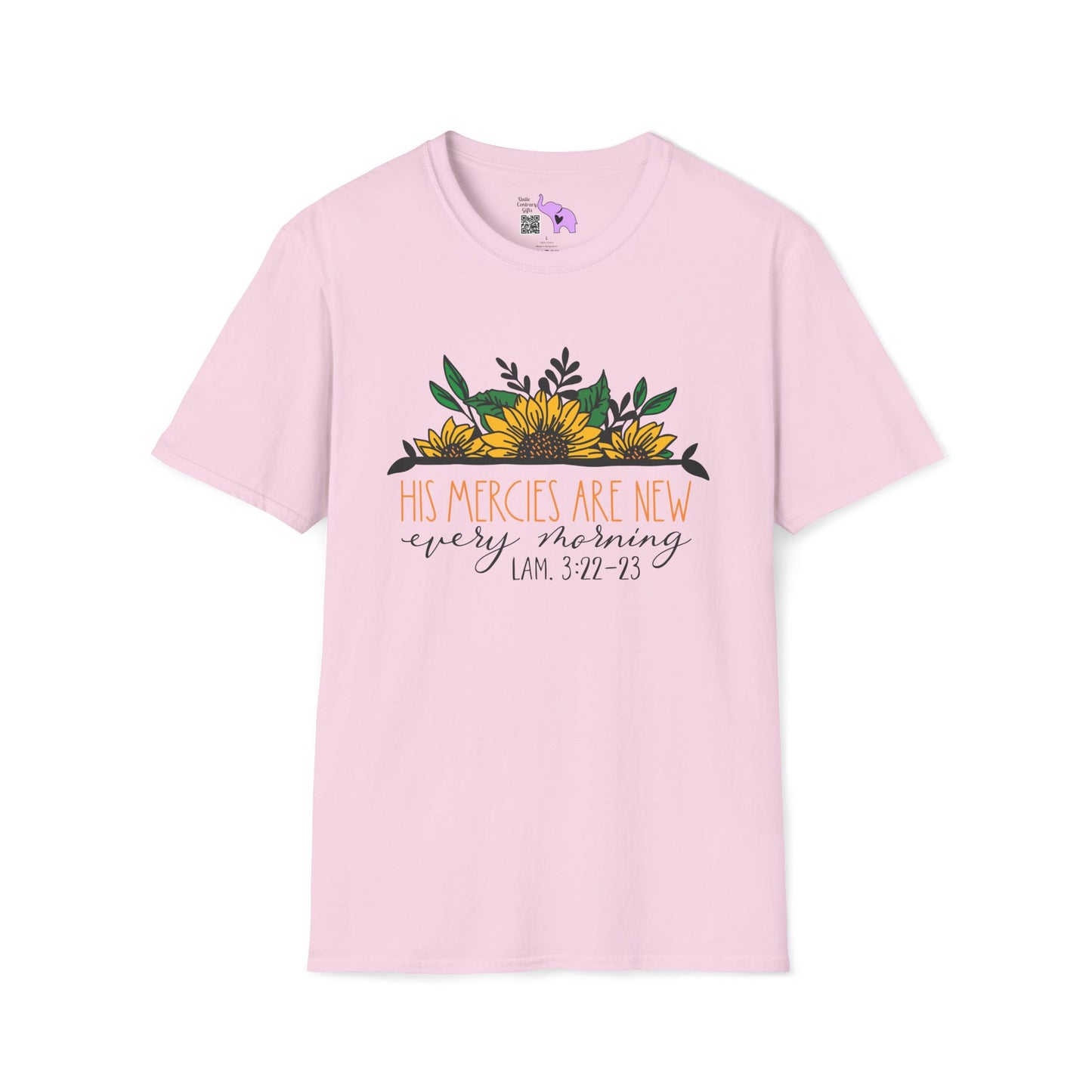 His Mercies Are New Every Morning Lam. 3:22-23 Adult T-shirt