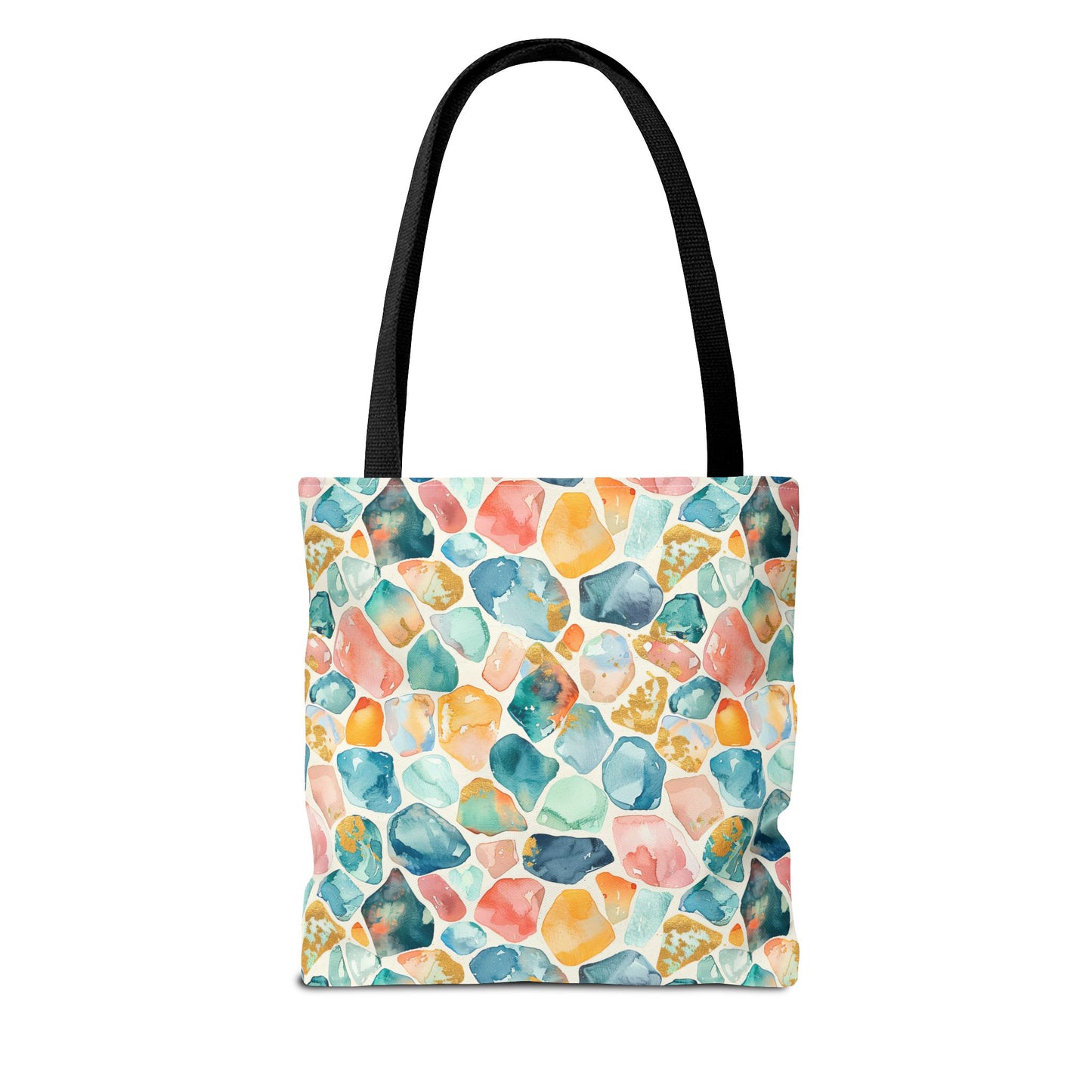 Ocean Pebble Drift Canvas Tote Bag