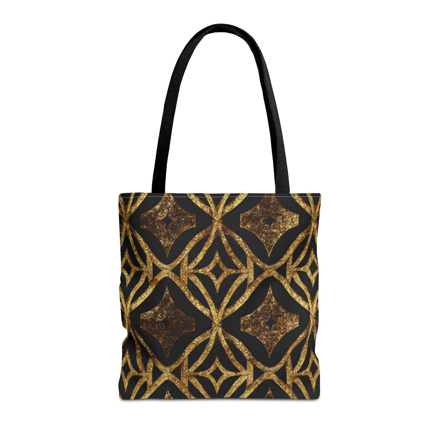 Golden Star Lattice Canvas Tote Bag