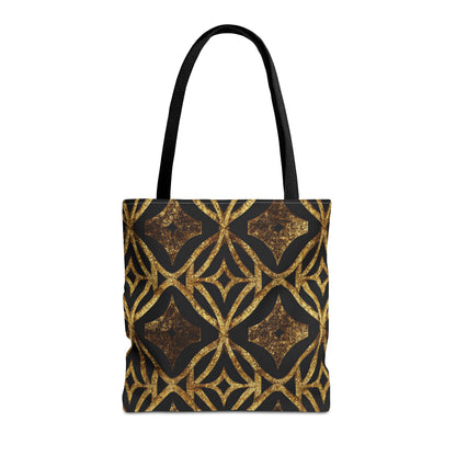 Golden Star Lattice Canvas Tote Bag