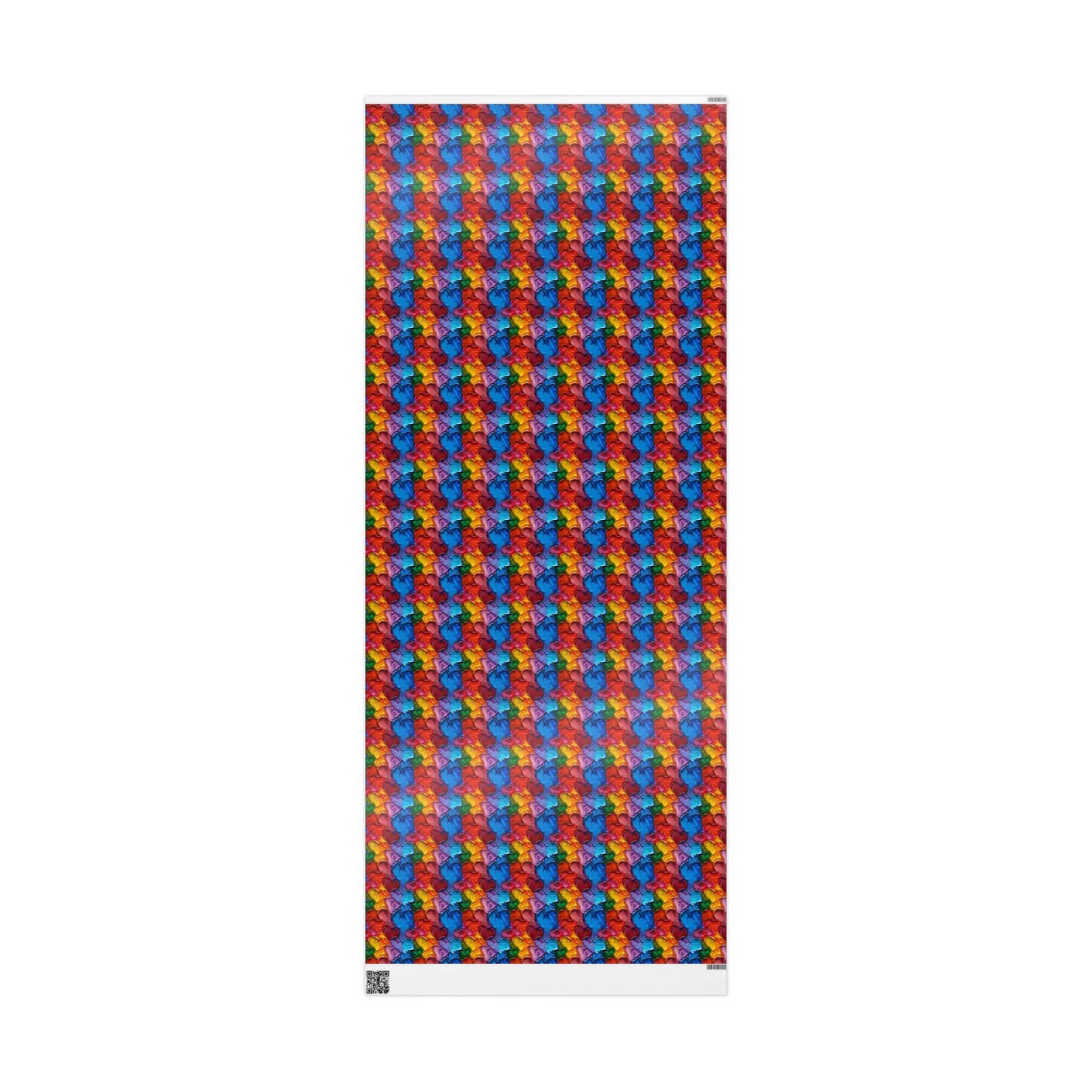 Palette Knife Hearts Wrapping Paper