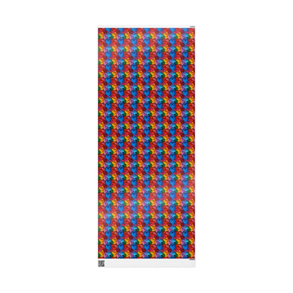Palette Knife Hearts Wrapping Paper