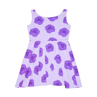 Lilac Mist Peonies Women's Skater Dress