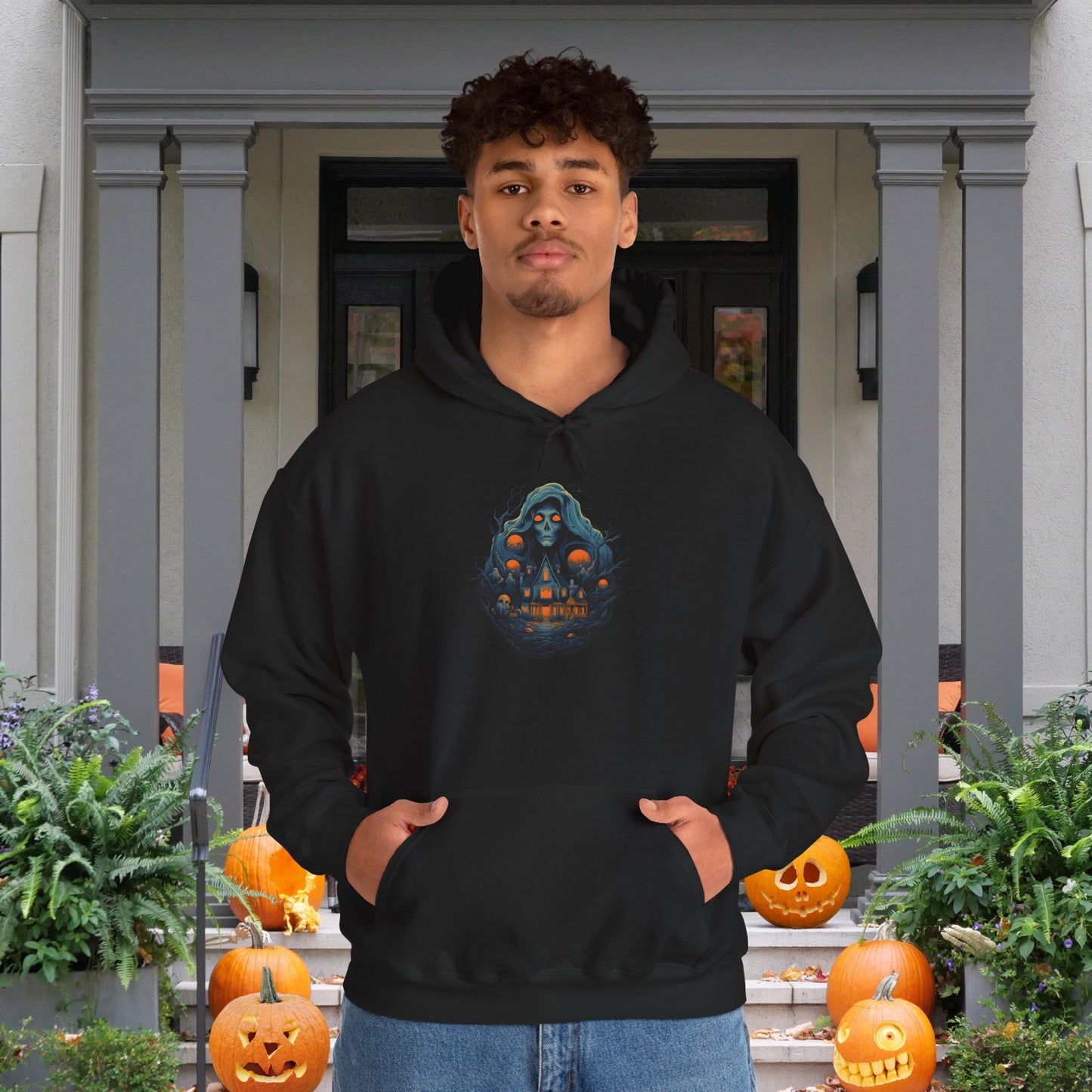 Creepy Ghost 7 Heavy Blend™ Hooded Sweatshirt