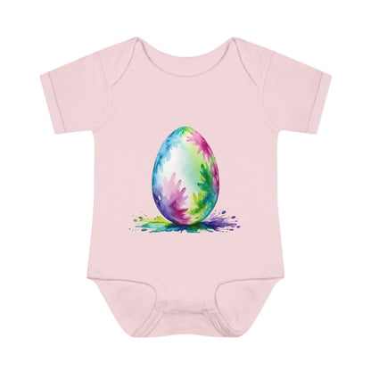 Colorful Easter Egg Infant Baby Rib Bodysuit