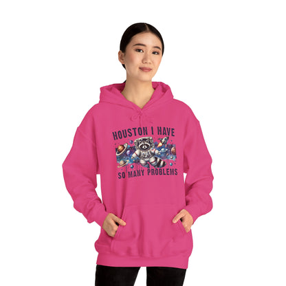 Houston I Have So Many Problems (Panda) Heavy Blend™ Hooded Sweatshirt