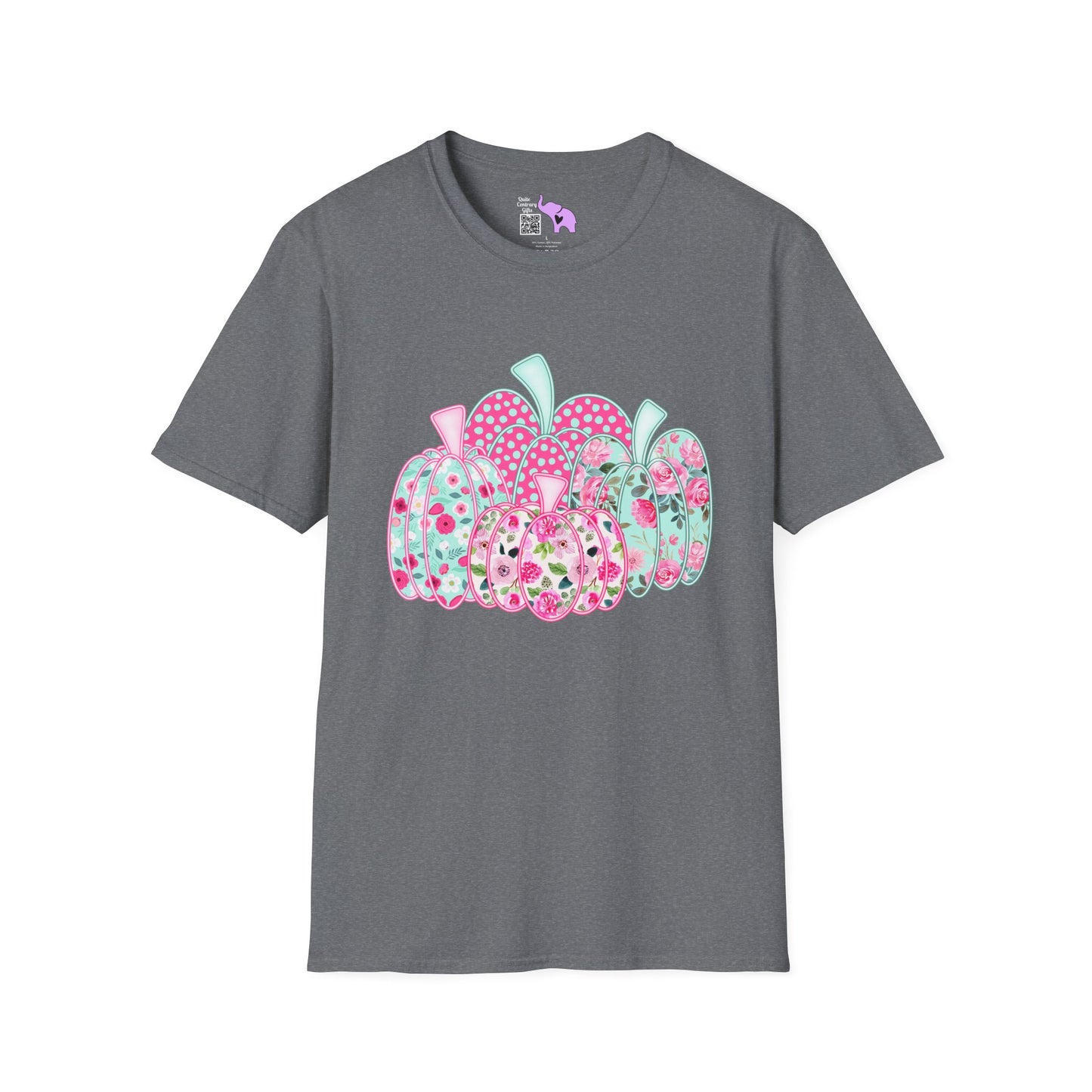 Floral Pumpkins Adult T-shirt