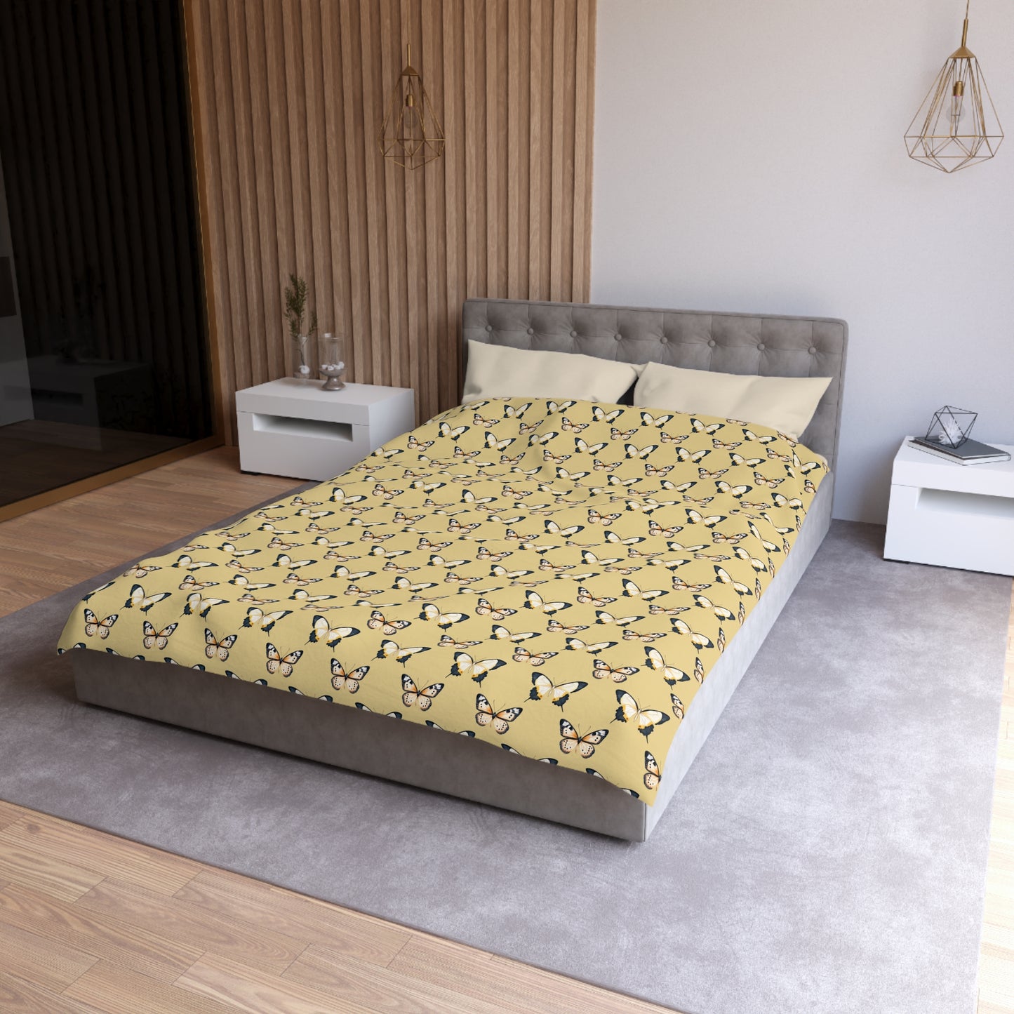 Golden Flutter Microfiber Duvet Cover