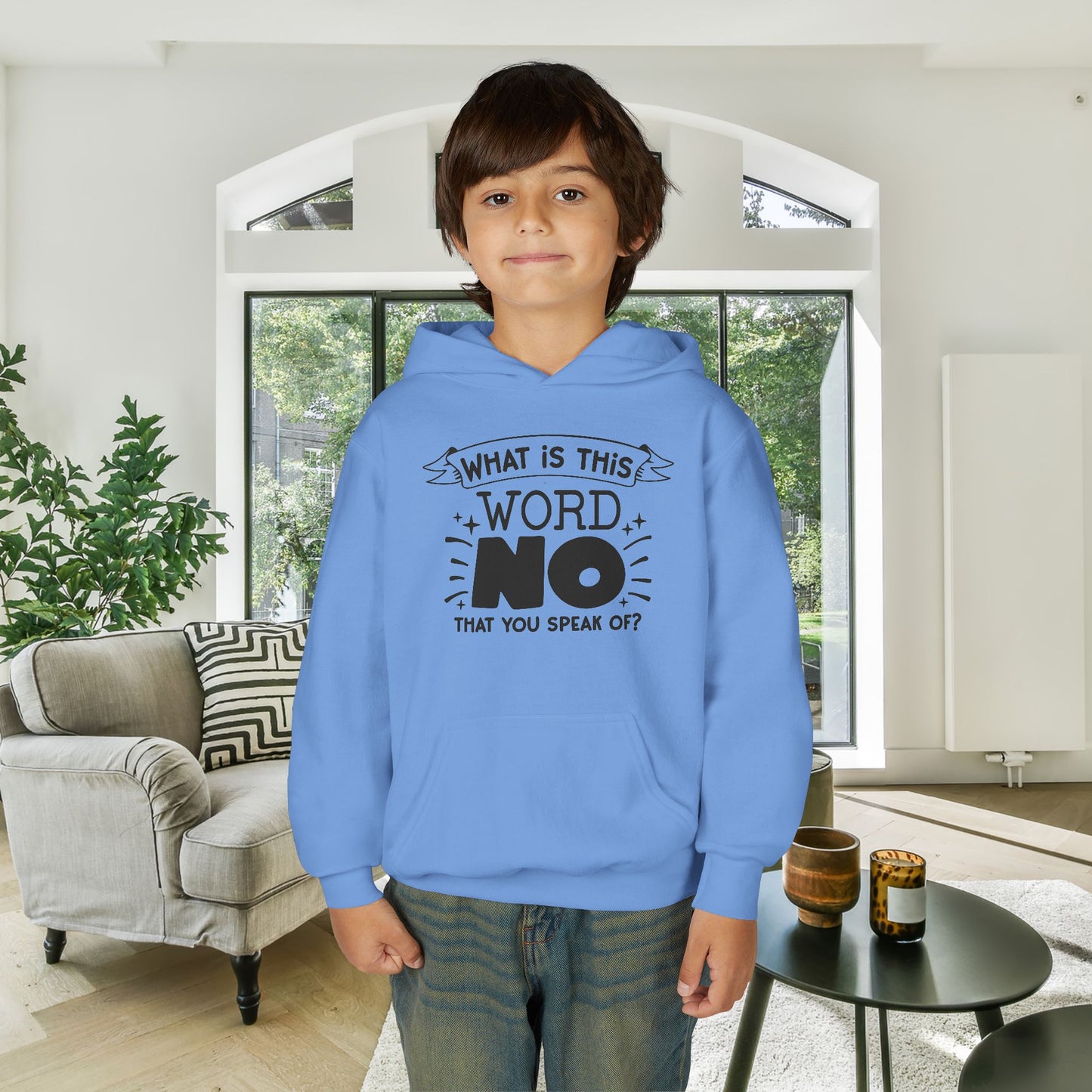 What Is This Word No That You Speak Of? Youth Heavy Blend Hoodie