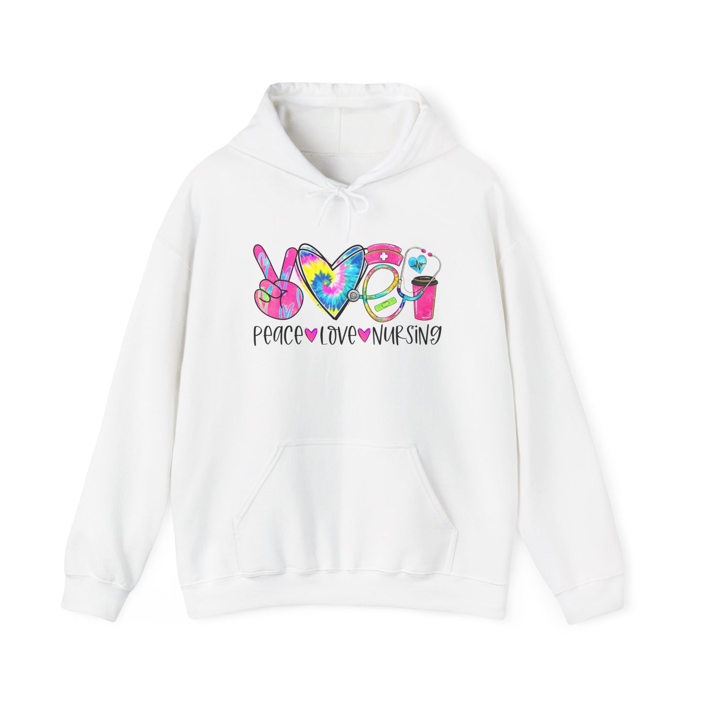 Love Peace Nursing Heavy Blend™ Hooded Sweatshirt