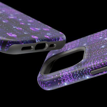 Purple Raindrops MagSafe® Compatible Tough Case for iPhone