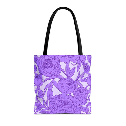 Lavender Peony Symphony Canvas Tote Bag