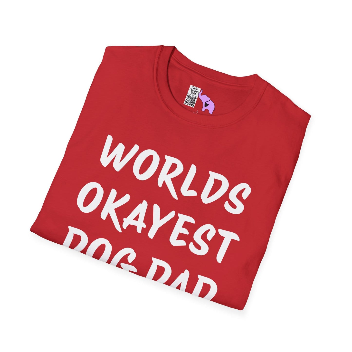 Worlds Okayest Dog Dad Adult T-shirt