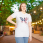 American Flag Butterfly Adult T-shirt