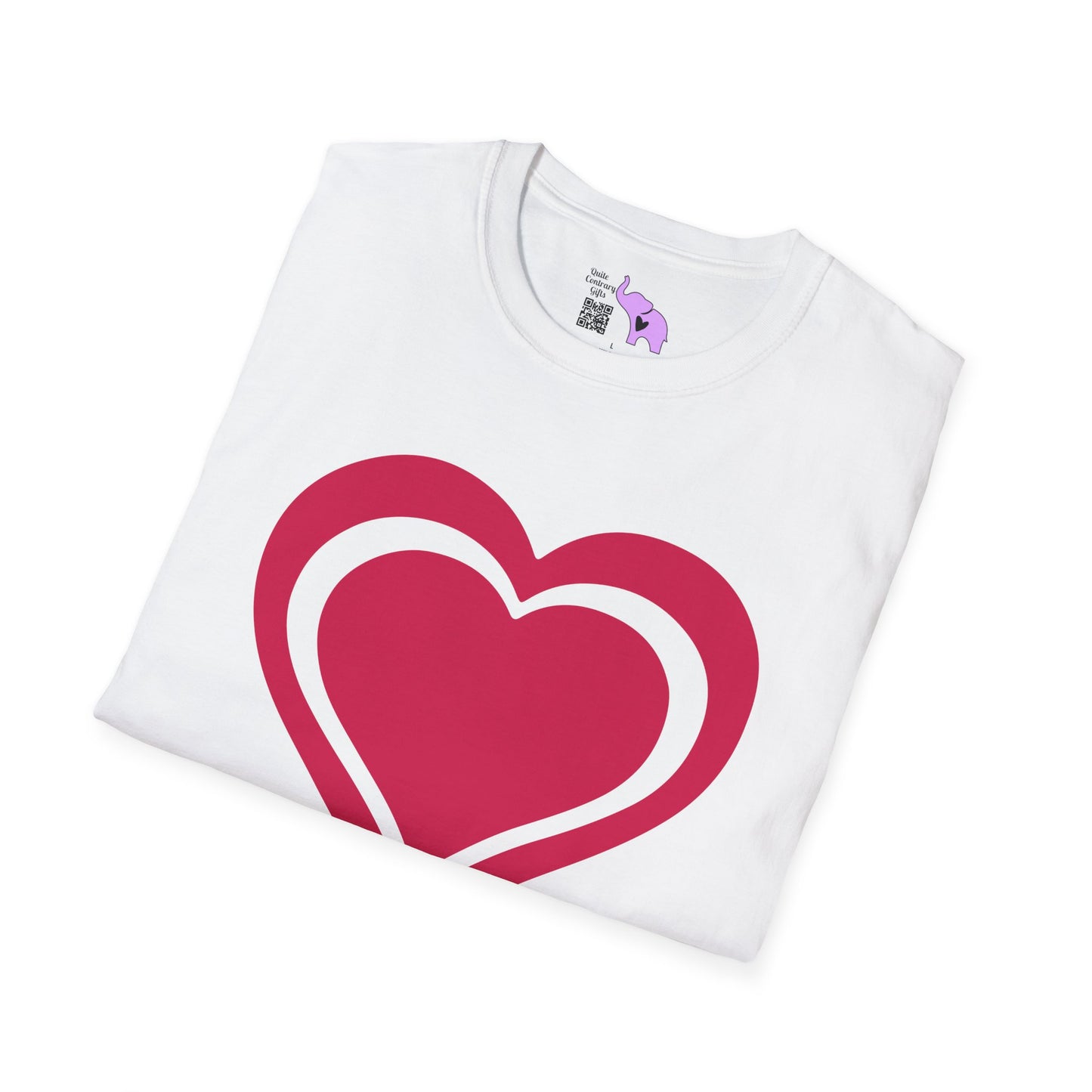 Heart Outline Adult Unisex Tshirt