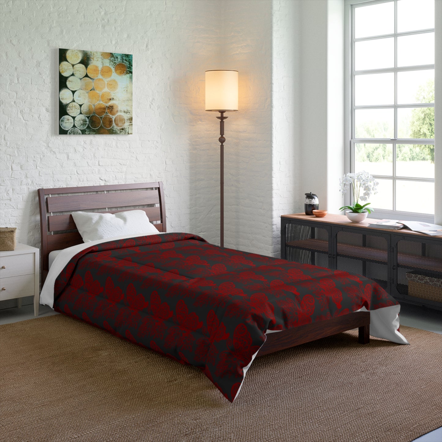 Crimson Flutter Comforter