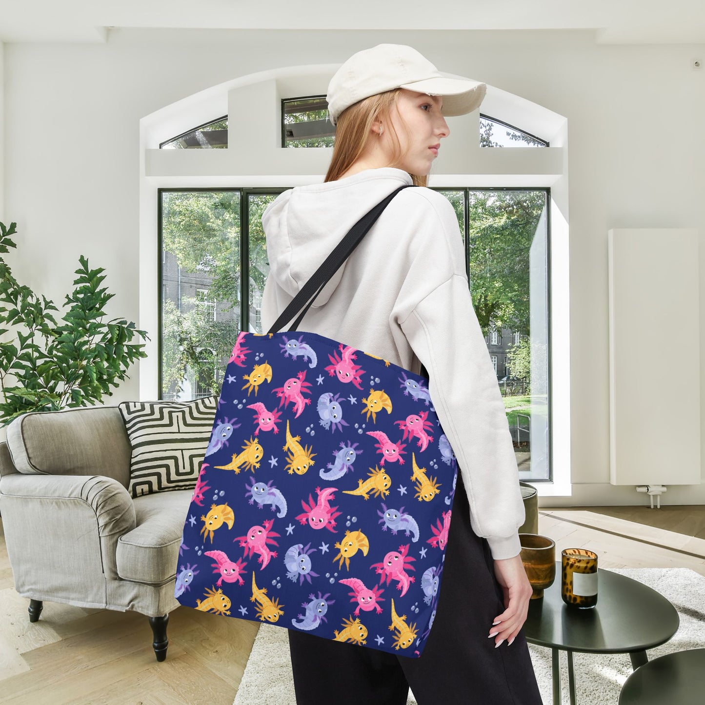 Axolotl Lagoon Canvas Tote Bag