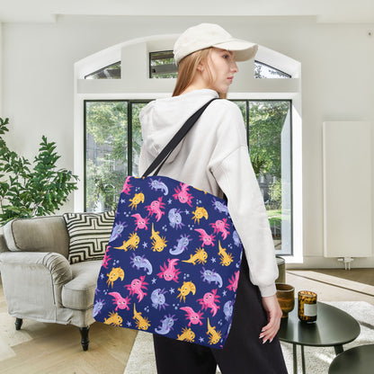 Axolotl Lagoon Canvas Tote Bag