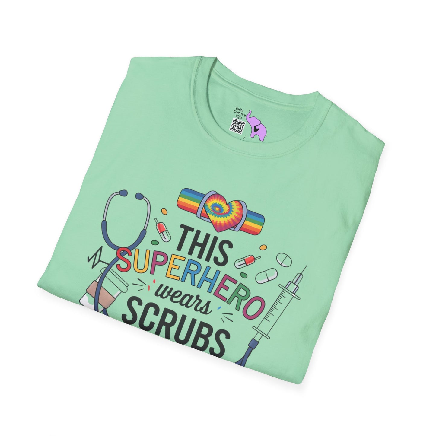 This Superhero Wears Scrubs Adult T-shirt