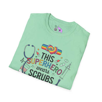 This Superhero Wears Scrubs Adult T-shirt