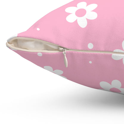 Pretty Petals & Dots Throw Pillow