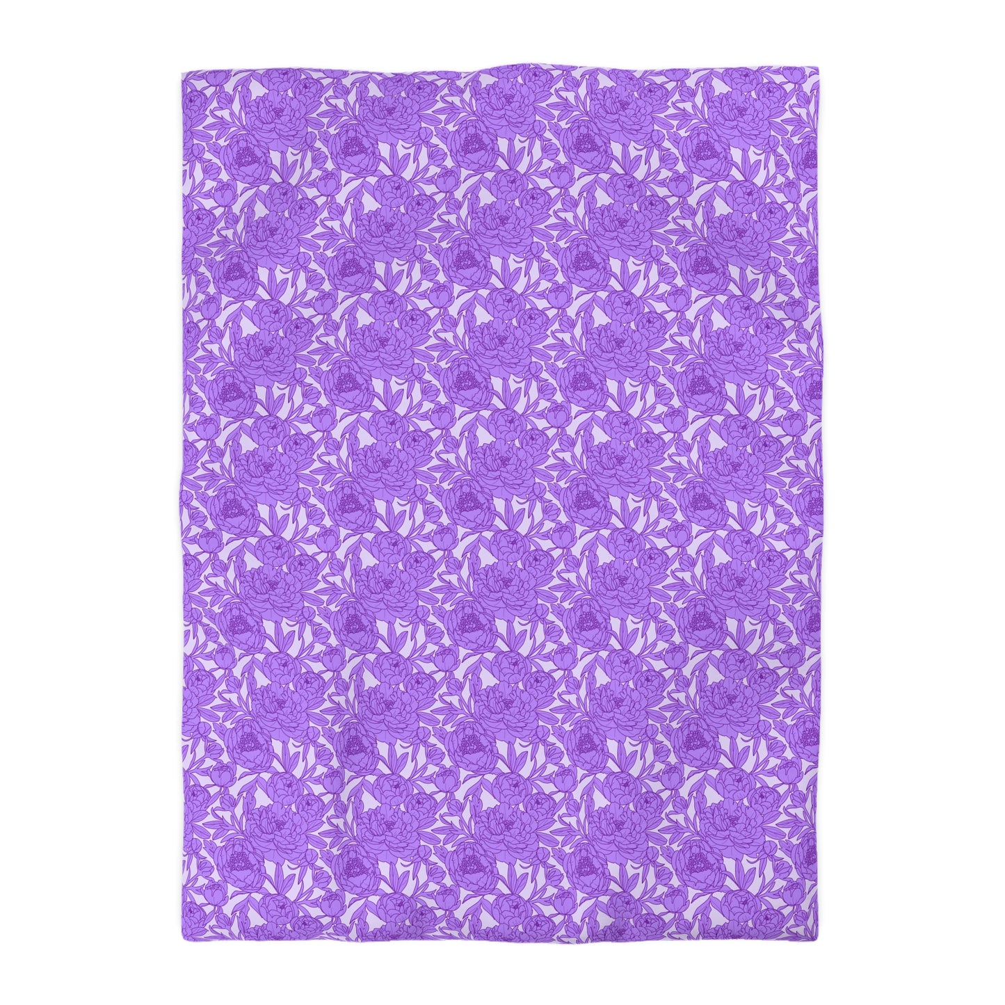 Lavender Peony Symphony Microfiber Duvet Cover