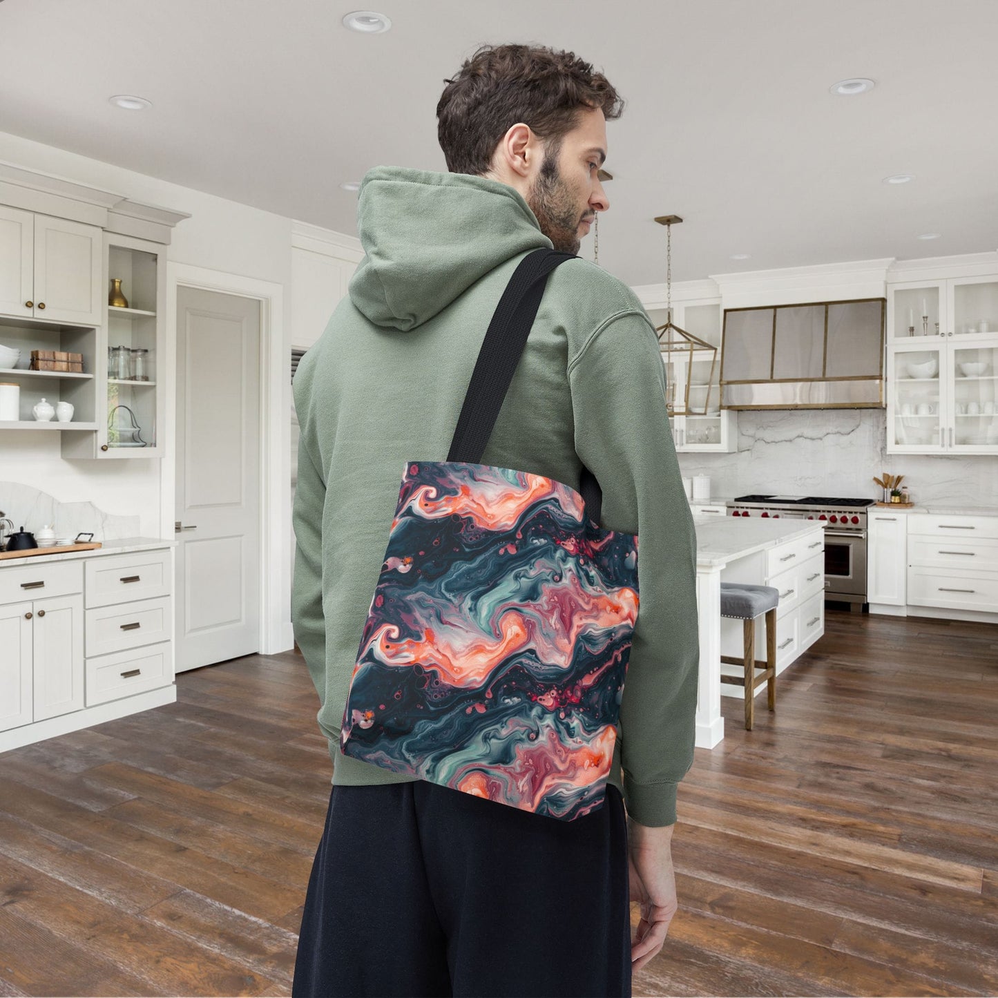 Pink Venom Marble Canvas Tote Bag