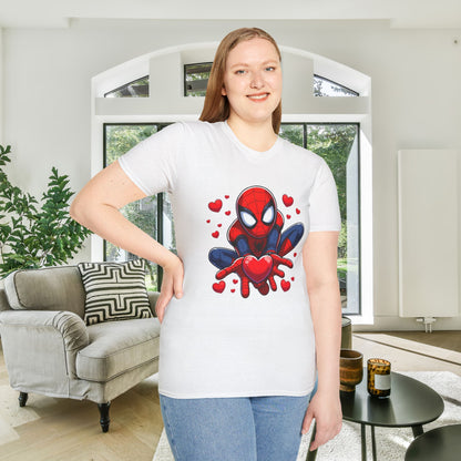 Valentines Spiderman Adult Unisex Tshirt