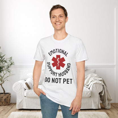Emotional Support Husband Do Not Pet Adult T-shirt