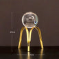 Nordic Light Crystal Ball w/Abstract Golden Iron Base