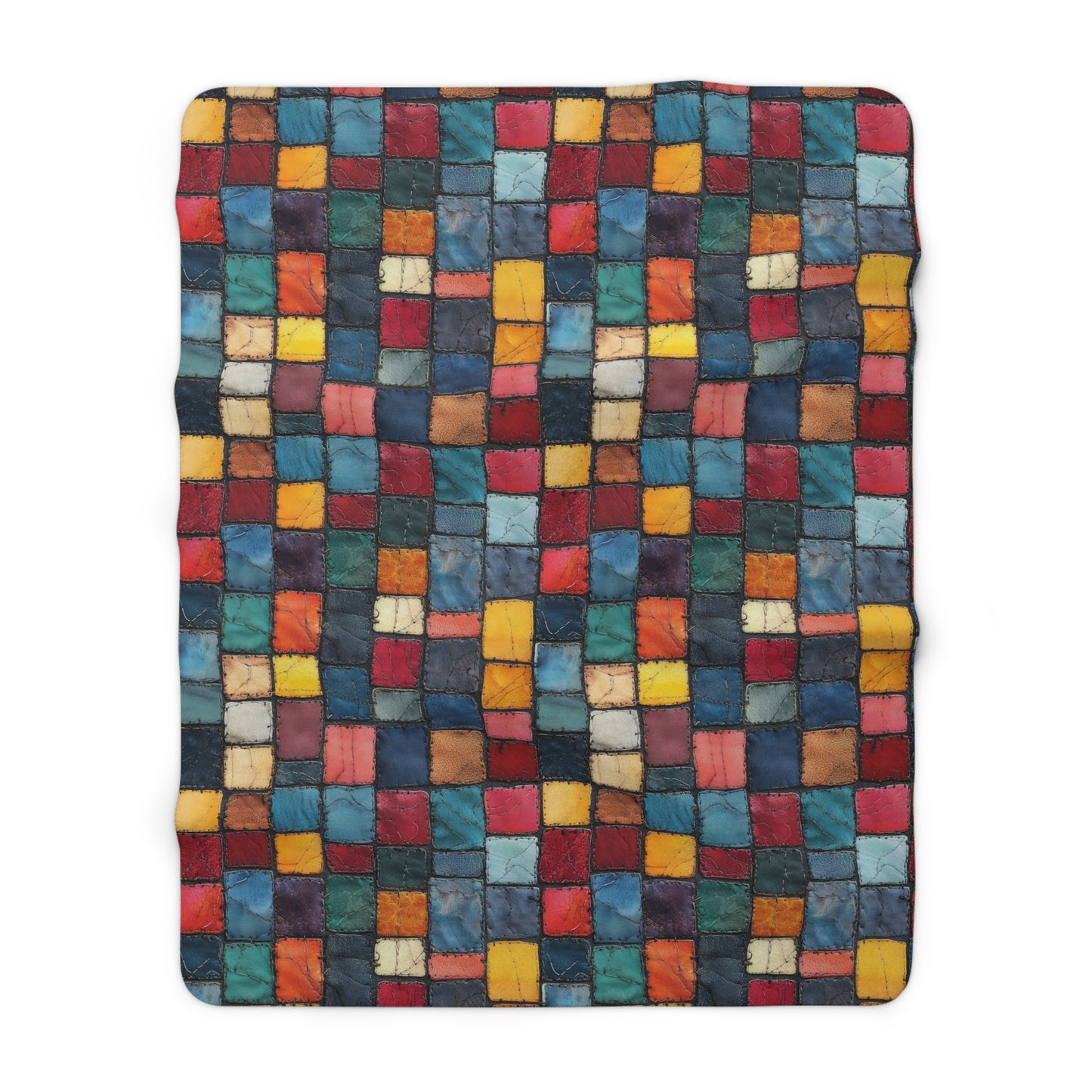 Patch Pop Sherpa Fleece Blanket