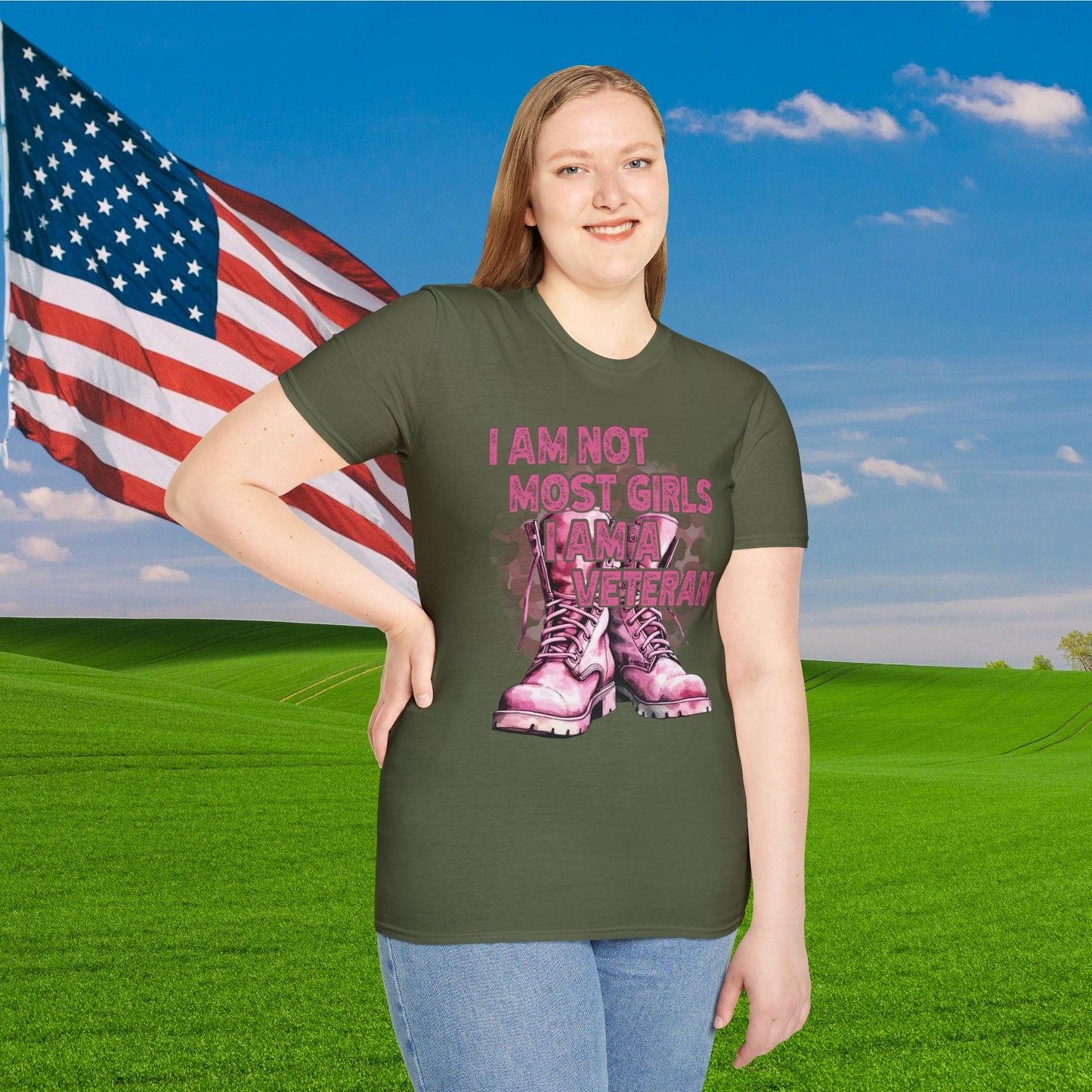 I'm Not Most Girls I Am A Veteran Adult T-Shirt