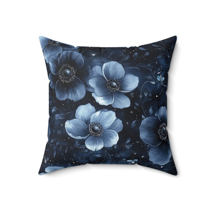 Midnight Blossoms Throw Pillow
