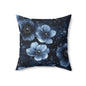 Midnight Blossoms Throw Pillow