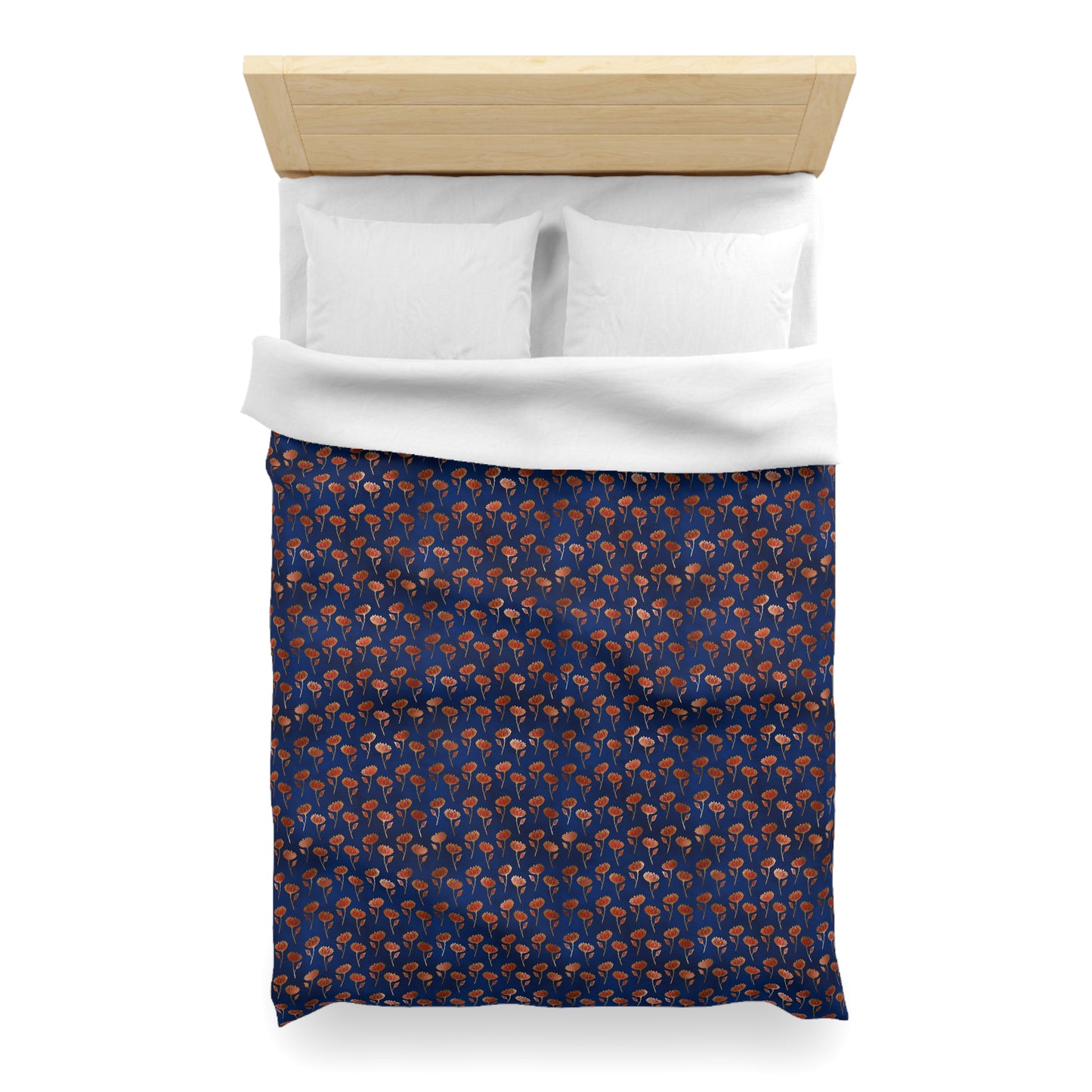Crimson Luxe Petals Microfiber Duvet Cover