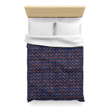 Crimson Luxe Petals Microfiber Duvet Cover