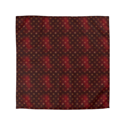 Crimson Gilded Daisies Duvet Bedding Set